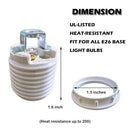 Helnys Ceramic E27 Lamp Holder Socket - Bulb Base for Lighting Fixtures