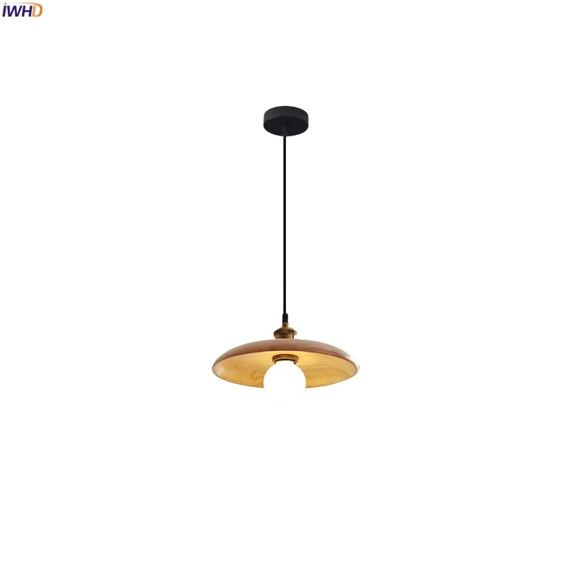 Helnys Modern Wood LED Pendant Lampshade for Indoor Home Decor