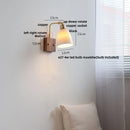 Helnys Rotatable Nordic Glass Wall Sconce with Pull Chain Switch