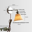 Helnys Modern Ceramic Wall Light with Pull Chain Switch