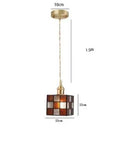 Helnys Blue Glass Pendant Lights - Bedroom Dinning Living Room Lighting Fixtures