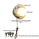 Helnys Modern LED Wall Lamp White Glass Ball Nordic Bedroom Stair Light