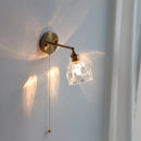 Helnys Clear Glass LED Wall Lamp Sconce, Modern Nordic Rotate Stair Light
