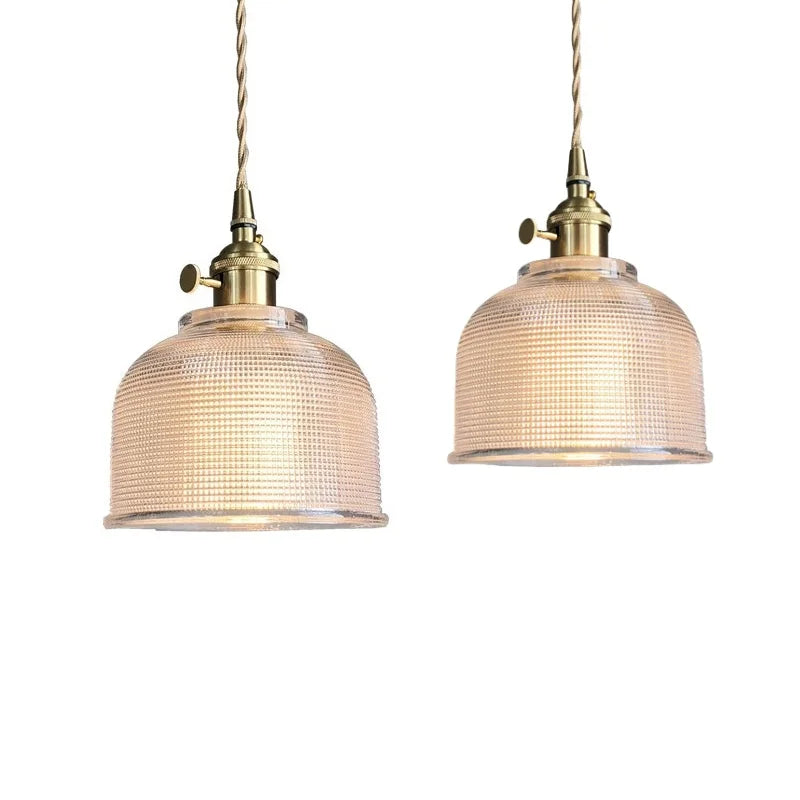 Helnys Modern Glass LED Pendant Light Fixture for Home Decor