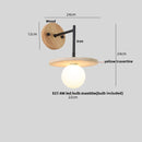 Helnys Yellow Travertine LED Wall Lamp Iron Pull Chain Switch Modern Stair Light Fixtures