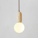 Helnys White Glass Ball LED Pendant Lights Bedroom Study Cafe Modern Hanging Lamp