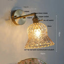 Helnys Amber Flower Glass Wall Light with Pull Chain Switch