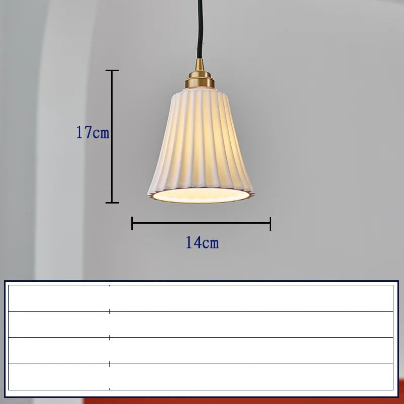 Helnys Nordic Japan Ceramic Pendant Lamp for Home Decor and Lighting