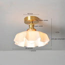 Helnys Milky Glass LED Ceiling Lamp Modern Indoor Lighting for Home and Living Room