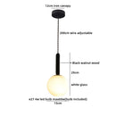 Helnys White Glass Ball LED Pendant Chandelier for Home Decor and Restaurant