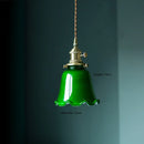 Helnys Vintage Copper Socket Pendant Lamp with Green Glass - 2023 Edition
