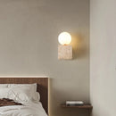 Helnys Yellow Stone Glass LED Square Wall Light for Modern Home Decor