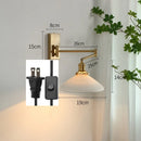 Helnys Nordic LED Wall Sconce Left Right Rotate Pull Chain Switch Stair Light