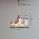Helnys Nordic Glass Copper LED Pendant Light Fixture Modern Hang Lamp