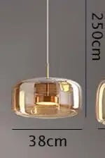 Helnys Glass Pendant Lights for Bedroom Dinning Living Room