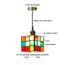 Helnys Glass LED Pendant Lights - Square Multi-Color Modern Suspension Lamp