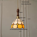 Helnys White Glass LED Pendant Light Fixture Nordic Modern Walnut Wood Hang Lamp