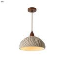 Helnys Wood Cement Mountain LED Pendant Light - Nordic Modern Hang Lamp
