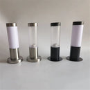 Helnys 12W LED Stainless Steel Garden Path Lights Set - Black Silver