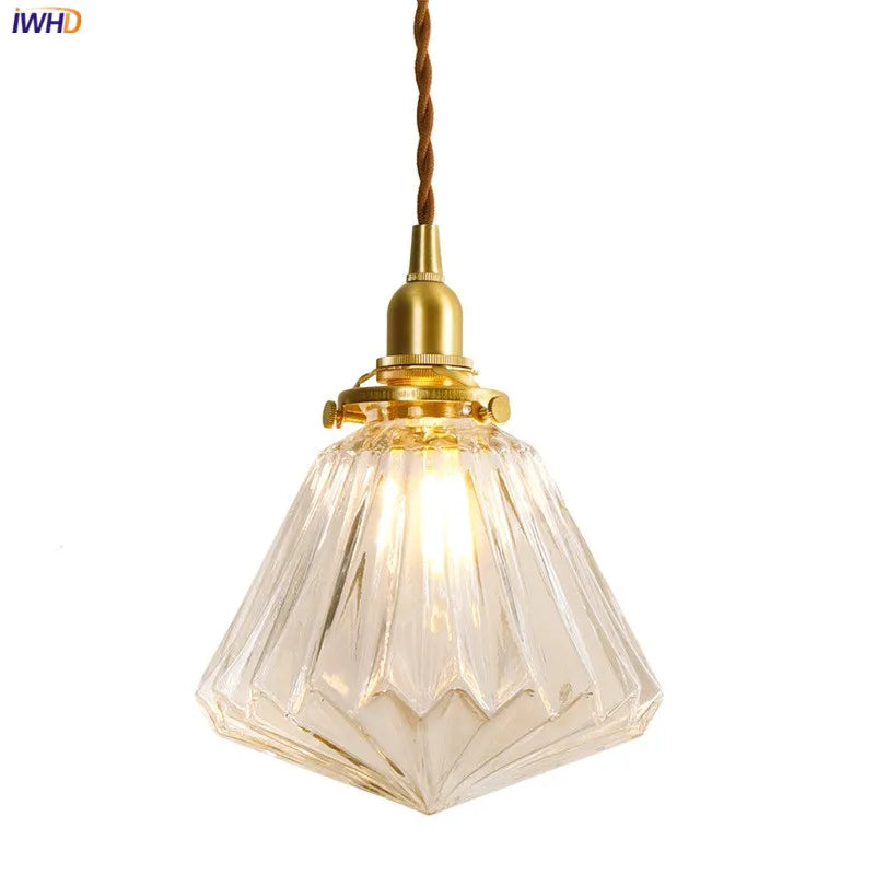 Helnys Diamond Glass LED Pendant Lamp for Indoor Lighting in Modern Nordic Style