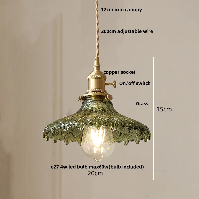 Nordic White Pink Glass Pendant Light by Helnys - Modern Adjustable Kitchen Fixture