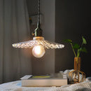 LED Pendant Lights Helnys Clear Glass Walnut Knob Switch Adjustable Hanging Lamp