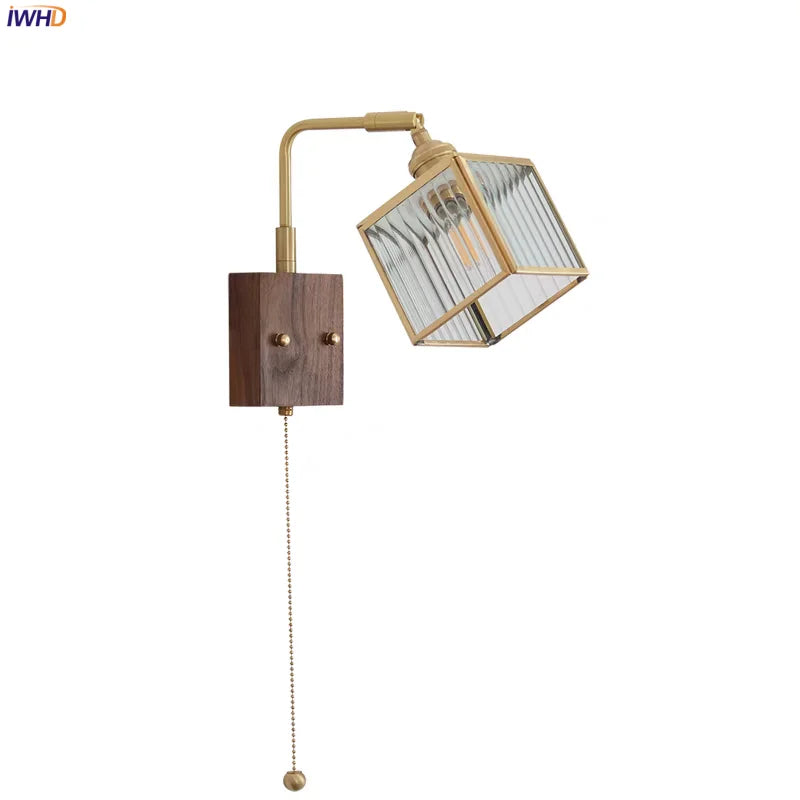 Helnys Rotatable Brass LED Wall Lights Nordic Modern Stair Light