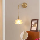 Helnys LED Glass Wall Lamp Adjustable Vanity Light for Home Decor