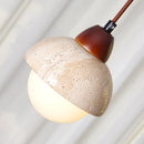 Helnys White Glass Ball LED Pendant Light - Modern Nordic Hanging Lamp