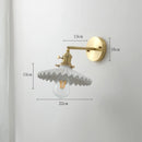 Helnys Ceramic LED Wall Lamp with Pull Chain for Bedroom Bathroom Mirror