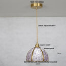 Helnys Crystal Glass LED Pendant Light Fixture American Style Luxury Hang Lamp