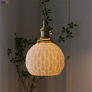 Helnys Ceramic LED Pendant Light - Modern Copper Hanging Lamp