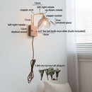 Helnys Nordic LED Flower Design Wall Light Glass Brass Living Room Bedside Lamp