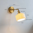 Helnys Nordic Ceramic LED Wall Sconce with Switch for Bedroom Living Room