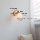 Helnys White Glass LED Wall Sconce Modern Home Decor Stair Light