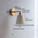 Helnys Nordic LED Wall Light White Ceramic Gold Brass Arandela