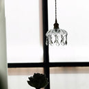 Helnys Modern LED Wall Light Fixture Wood Glass Copper Hanging Lamp