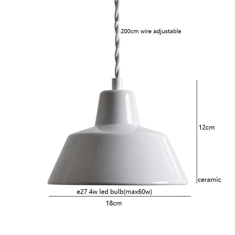 Helnys Ceramic LED Pendant Lights - Modern Nordic Hanging Lamp