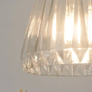 Helnys Clear Glass LED Pendant Light Fixture with Copper Knob Switch