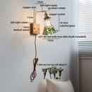 Helnys Glass LED Wall Lamp With Switch, Colorful Lighting for Bedroom, Bathroom, Stairs