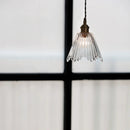 Helnys Nordic Glass Pendant Light for Dining Room, Illuminate Indoor Hanging Lamp