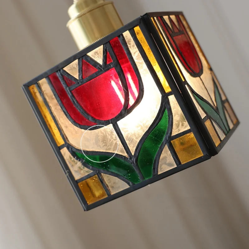 Helnys Cube LED Wall Sconce Copper Glass E27 Vanity Light
