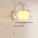 Helnys Iron LED Wall Sconce Pull Chain Switch Stair Light - Modern Nordic Art Design