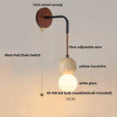 Helnys White Glass LED Wall Light Fixture Modern Nordic Bedroom Sconce