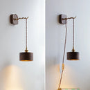 Helnys Walnut Wood LED Wall Light Fixture Indoor Living Bedroom Lamp