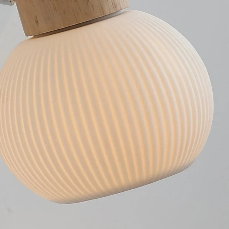 Helnys White Ceramic LED Wall Lamps Switch, Bedroom Stairs Lighting Fixtures