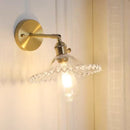 Helnys Green Glass LED Wall Lights with Pull Chain Switch for Home Decor