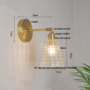 Helnys Brass LED Wall Lamp Sconce Pull Chain Switch Stair Light Fixtures