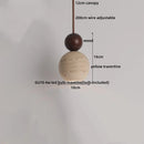 Helnys Wood Stone LED Pendant Light - Vintage Loft Hanging Lamp Fixture