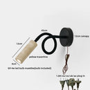 Helnys Adjustable LED Wall Sconce Stone Wood Nordic Modern Makeup Light Fixtures